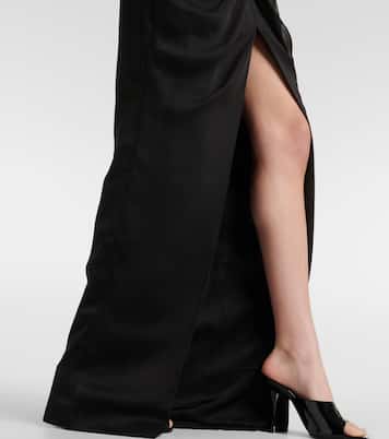 Abito lungo in chiffon con applicazioni | Rasario