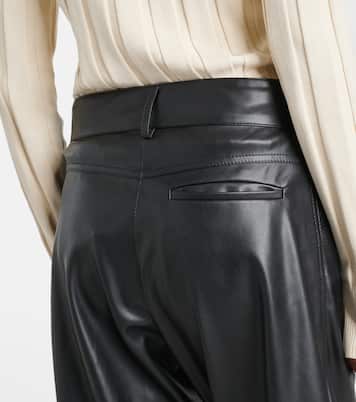 Gerade High-Rise-Hose aus Lederimitat | Stella McCartney