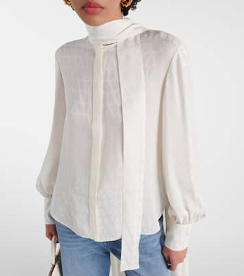 Blusa Toile Iconographe in seta | Valentino