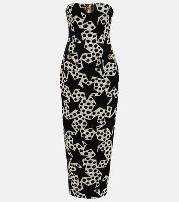 Verziertes Maxikleid aus Jacquard | Area