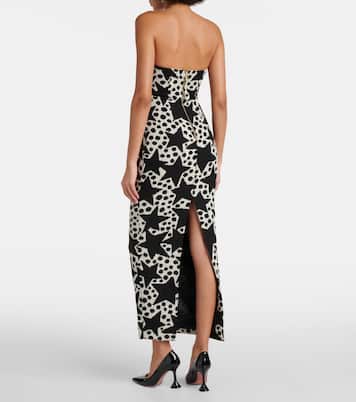 Verziertes Maxikleid aus Jacquard | Area