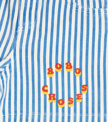 Shorts de algodón a rayas con logo | Bobo Choses
