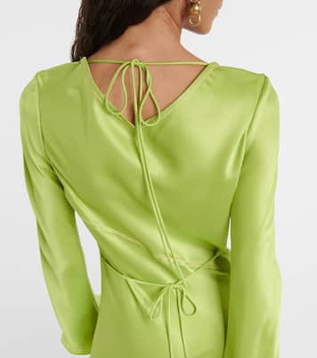 Robe midi Danessa en satin | Acne Studios
