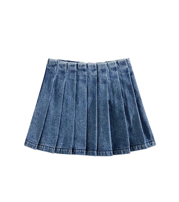 Falda plisada de denim | Self-Portrait Kids
