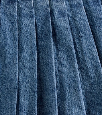 Falda plisada de denim | Self-Portrait Kids