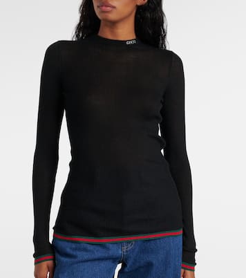 Top en cachemire et soie | Gucci