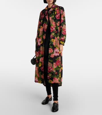 Robe midi en georgette et jersey | Junya Watanabe