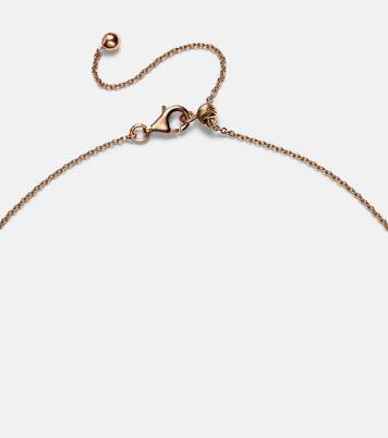 Choker Leaf en or rose 18 ct, diamants et émail | Kamyen