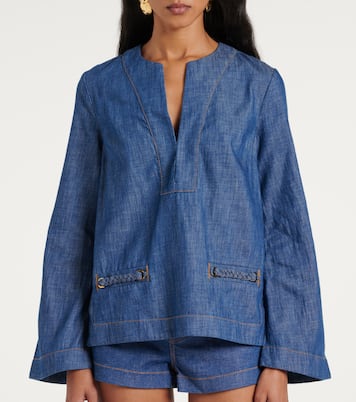 Top Wylie de denim | Zimmermann