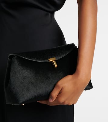 Pochette T-Lock Small en cuir façon poulain | Toteme