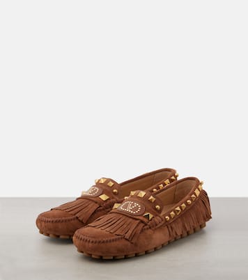 Mocassins Plaster Caster VLogo en daim | Valentino Garavani