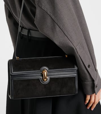 Borsa spalla Symmetry 26 in suede con pelle | Savette