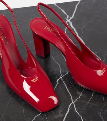 Pumps slingback 85 in vernice | Prada