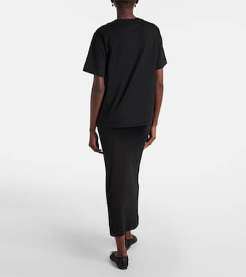 T-shirt in jersey di cotone con cristalli | Simone Rocha