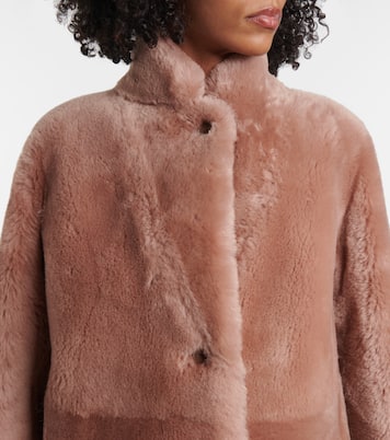 Wendbarer Mantel Britany aus Leder und Shearling | Joseph