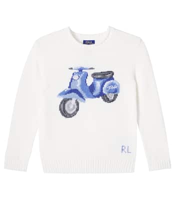 Pullover in cotone con intarsi | Polo Ralph Lauren Kids