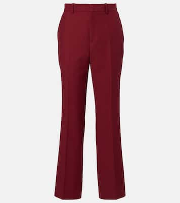 Gerade Hose aus Seide und Wolle | Gucci
