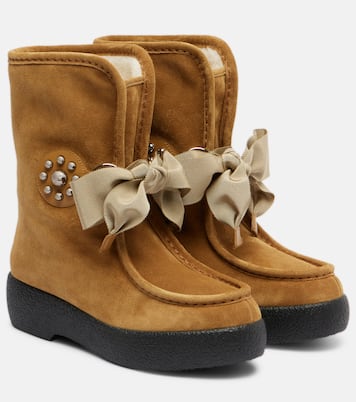 Snowish suede ankle boots | Valentino Garavani