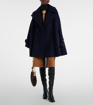 Double-breasted oversized wool-blend coat | Chloé