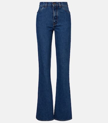 Jeans de algodón y seda de tiro medio | Loro Piana