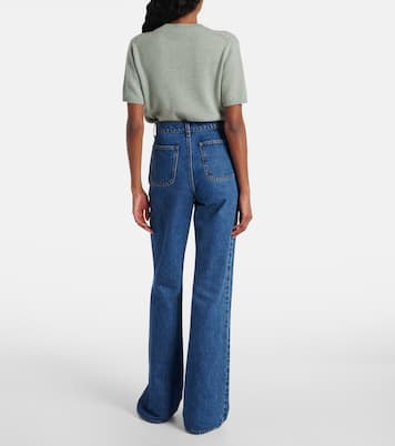 Jeans de algodón y seda de tiro medio | Loro Piana