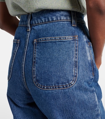 Jeans de algodón y seda de tiro medio | Loro Piana