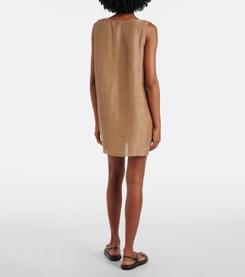 Stella sequined linen-blend minidress | Leset