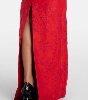 Zarith jacquard off-shoulder bouclé maxi dress  | Emilia Wickstead
