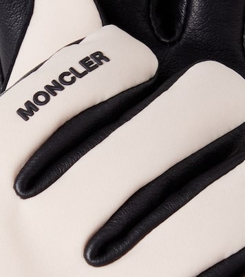 Leather-trimmed ski gloves | Moncler Grenoble Enfant