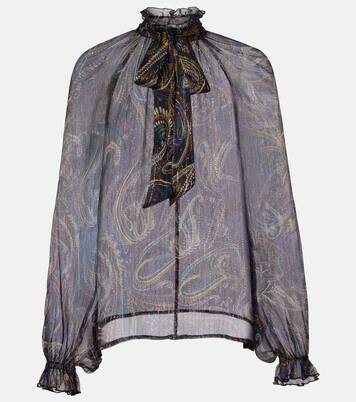 Blusa en mezcla de seda paisley | Etro