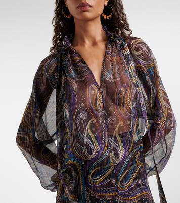 Blusa en mezcla de seda paisley | Etro