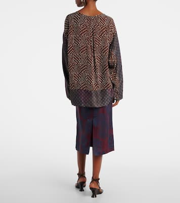 印花真丝混纺上衣 | Dries Van Noten
