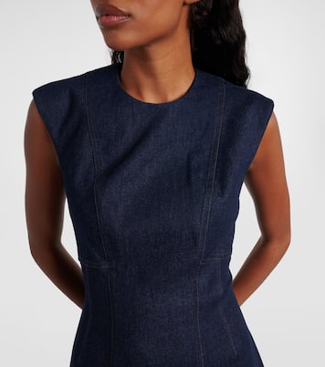 Dulce cotton-blend denim midi dress | Veronica Beard