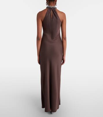 Embellished satin gown | Simkhai