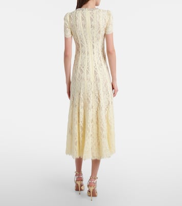 Embellished lace midi dress | Self-Portrait