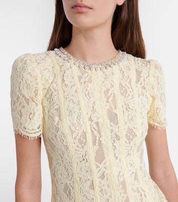 Embellished lace midi dress | Self-Portrait