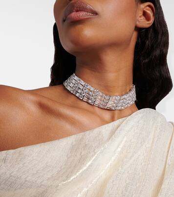 Crystal-embellished choker | Self-Portrait