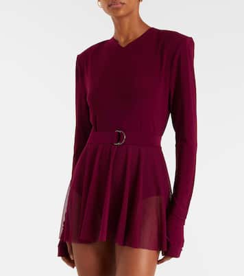 ليوتار من قماش شفاف يحزام للخصر | Norma Kamali