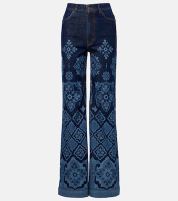 Partenope printed high-rise flared jeans | La DoubleJ
