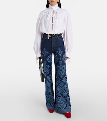 Partenope printed high-rise flared jeans | La DoubleJ