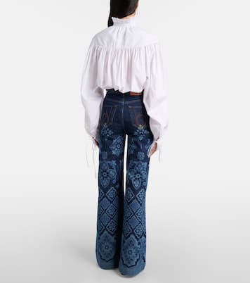 Partenope printed high-rise flared jeans | La DoubleJ
