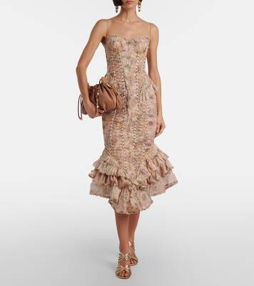 Rebellion floral silk midi dress | Zimmermann