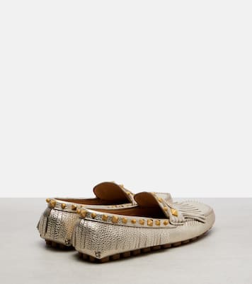 Plaster Caster metallic leather loafers | Valentino Garavani