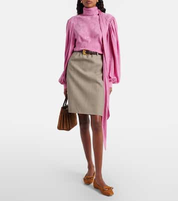 Bailarinas Trompette de ante | Roger Vivier