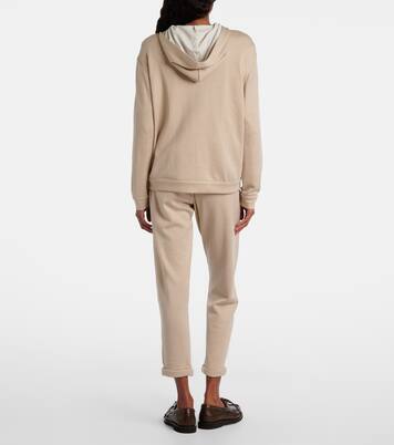 Monili cotton and silk-blend sweatpants | Brunello Cucinelli