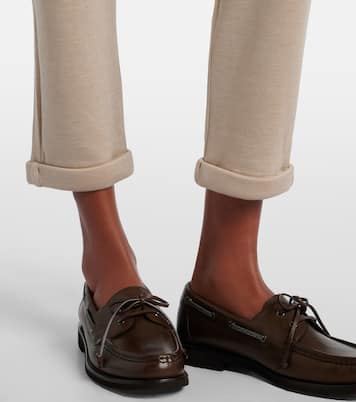 Monili cotton and silk-blend sweatpants | Brunello Cucinelli