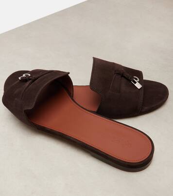 Summer Charms suede slides | Loro Piana