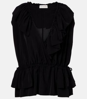Ruffled jersey top | Dries Van Noten