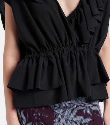 Ruffled jersey top | Dries Van Noten
