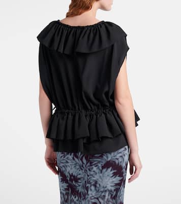 Ruffled jersey top | Dries Van Noten